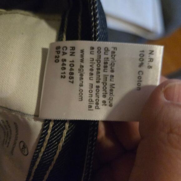 AG Tellis Crop Jeans Men’s 31 Dark Wash Modern Slim Fit Denim - Picture 6 of 12